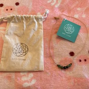 Bird and Stone Necklace. Handmade New with Tag and Bag.